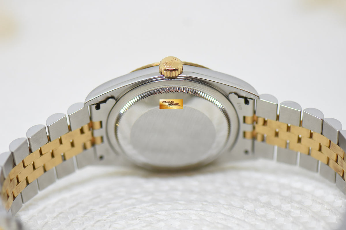 [SOLD] ROLEX OYSTER DATEJUST 36mm HALF-GOLD IN JUBILEE BRACELET WHITE DIAMOND ROMAN DIAL 16233 (QUICKSET-DATE) (MINT)