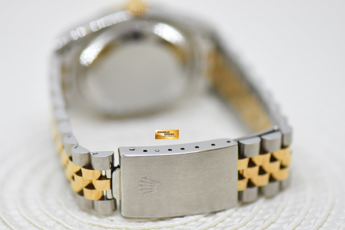 [SOLD] ROLEX OYSTER DATEJUST 36mm HALF-GOLD IN JUBILEE BRACELET WHITE DIAMOND ROMAN DIAL 16233 (QUICKSET-DATE) (MINT)