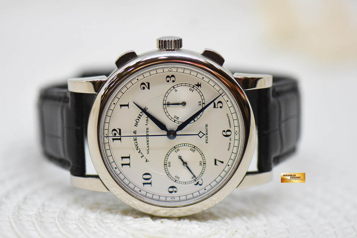 [SOLD] A.LANGE & SOHNE 1815 FLYBACK CHRONOGRAPH WHITE GOLD MANUAL WINDING 402.026 (MINT)