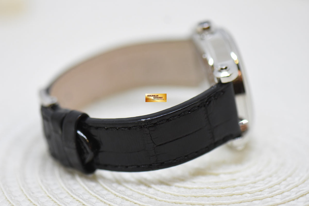 [SOLD] CHOPARD HAPPY SPORT 36mm 7-DIAMONDS STEEL IN LEATHER STRAP AUTOMATIC 27/8559 (MINT)