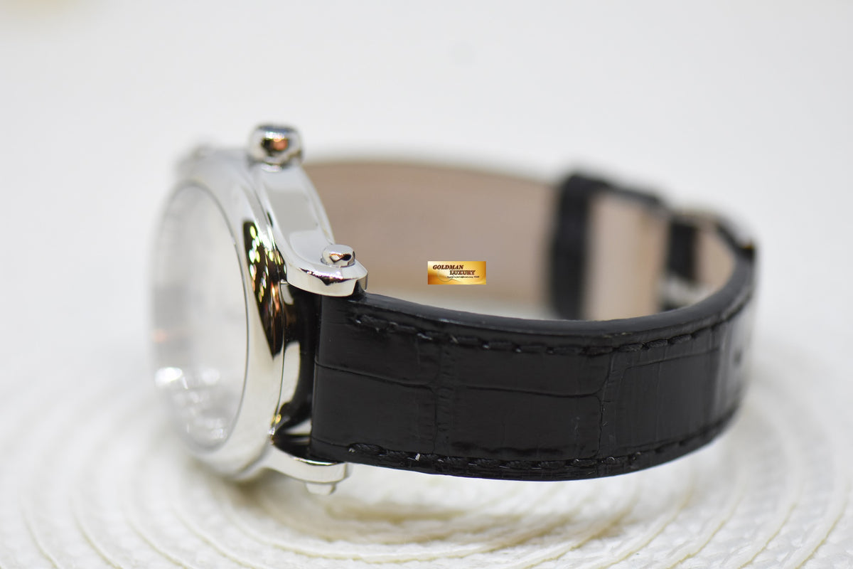 [SOLD] CHOPARD HAPPY SPORT 36mm 7-DIAMONDS STEEL IN LEATHER STRAP AUTOMATIC 27/8559 (MINT)