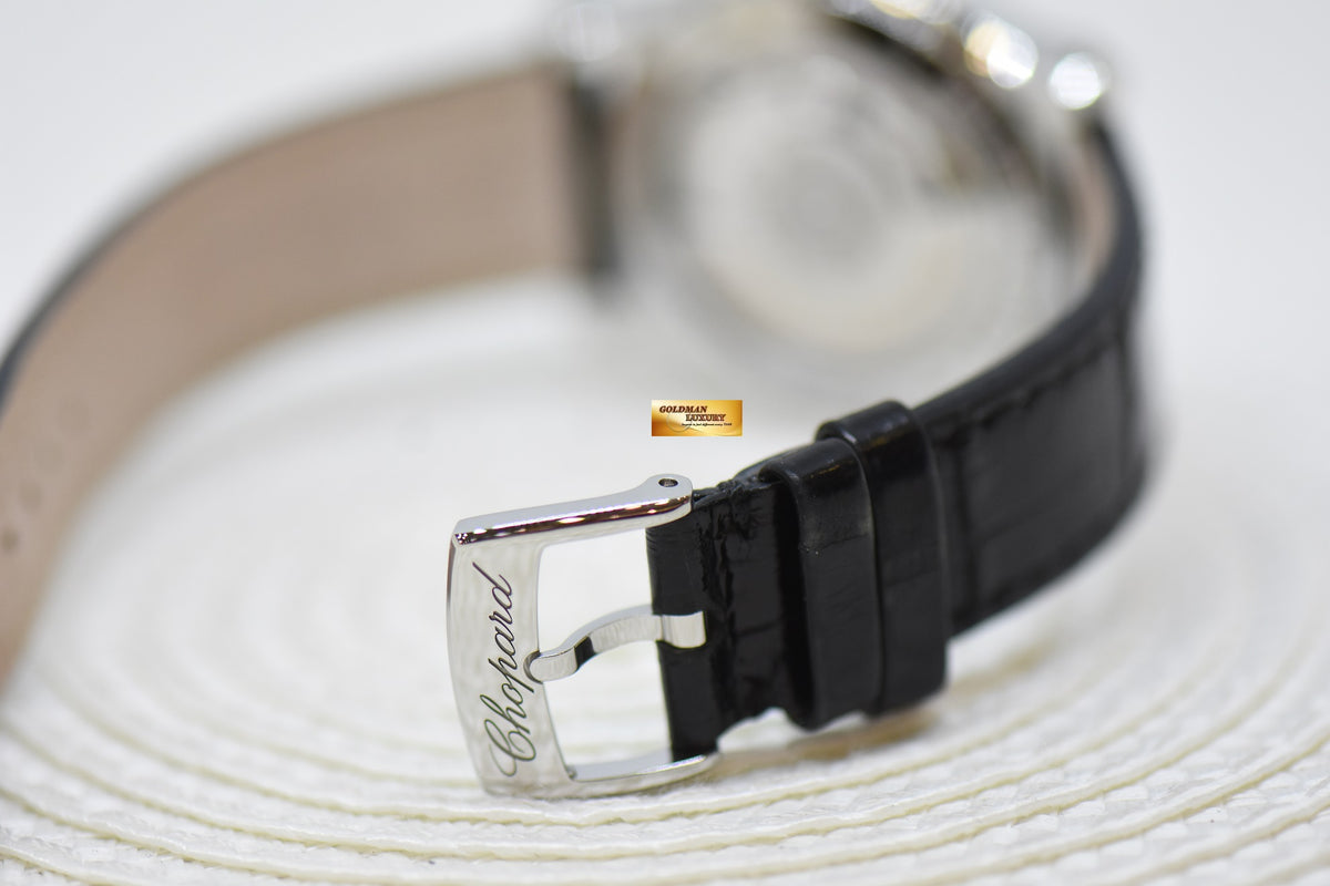 [SOLD] CHOPARD HAPPY SPORT 36mm 7-DIAMONDS STEEL IN LEATHER STRAP AUTOMATIC 27/8559 (MINT)