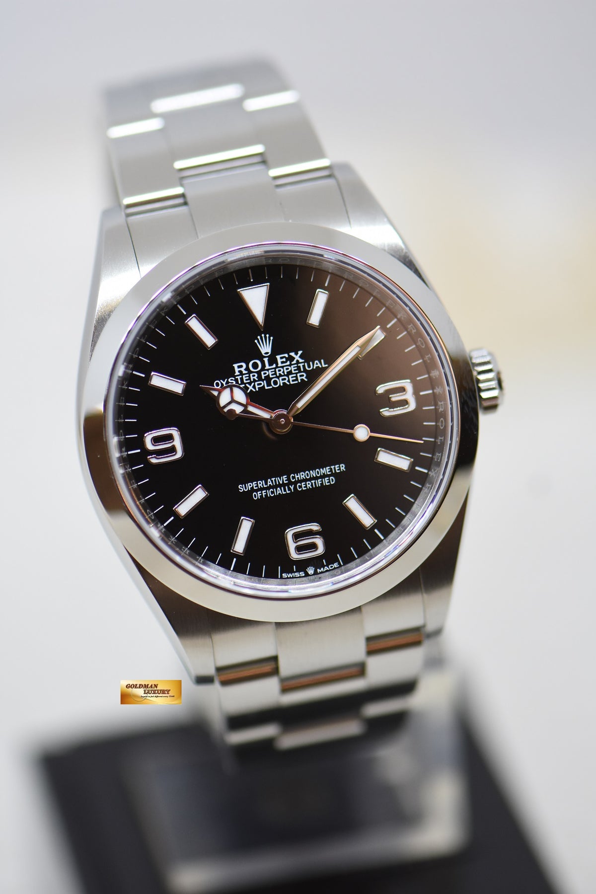[SOLD] ROLEX OYSTER EXPLORER 1 36mm STEEL IN OYSTER BRACELET BLACK DIAL 124270 (NEW MODEL) (MINT)