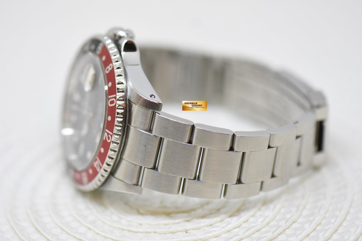 [SOLD] ROLEX OYSTER PERPETUAL GMT-MASTER II 40mm RED/BLUE COKE BEZEL STEEL OYSTER BRACELET 16710 (MINT)