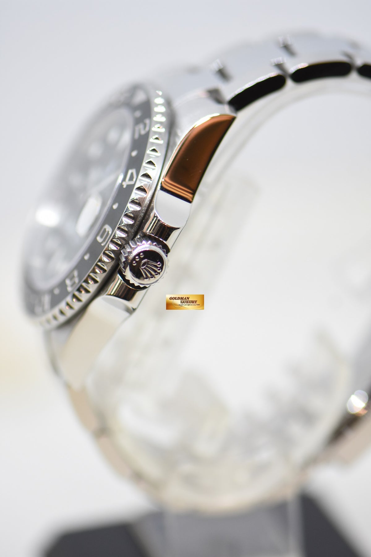 [SOLD] ROLEX OYSTER GMT-MASTER II CERAMIC BLACK STEEL IN OYSTER BRACELET 116710LN (MINT)