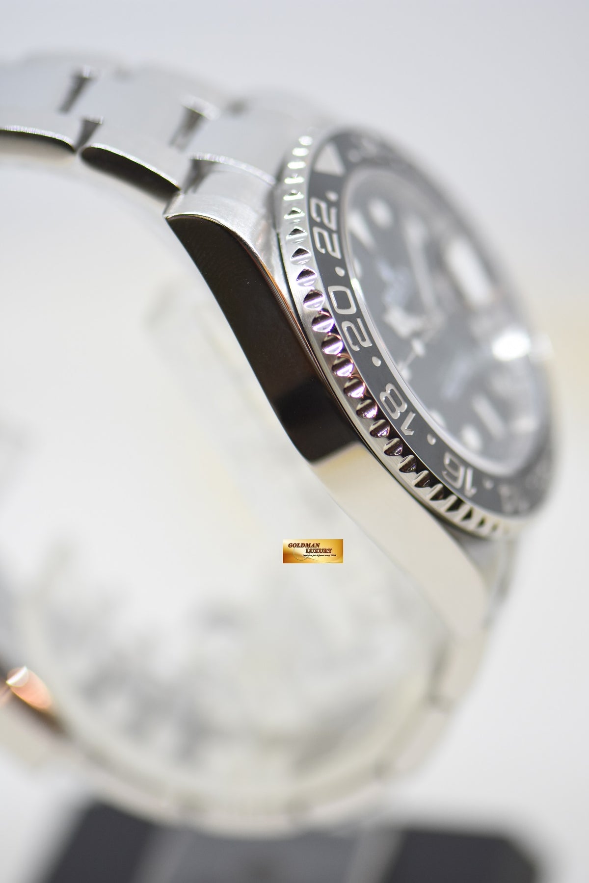 [SOLD] ROLEX OYSTER GMT-MASTER II CERAMIC BLACK STEEL IN OYSTER BRACELET 116710LN (MINT)