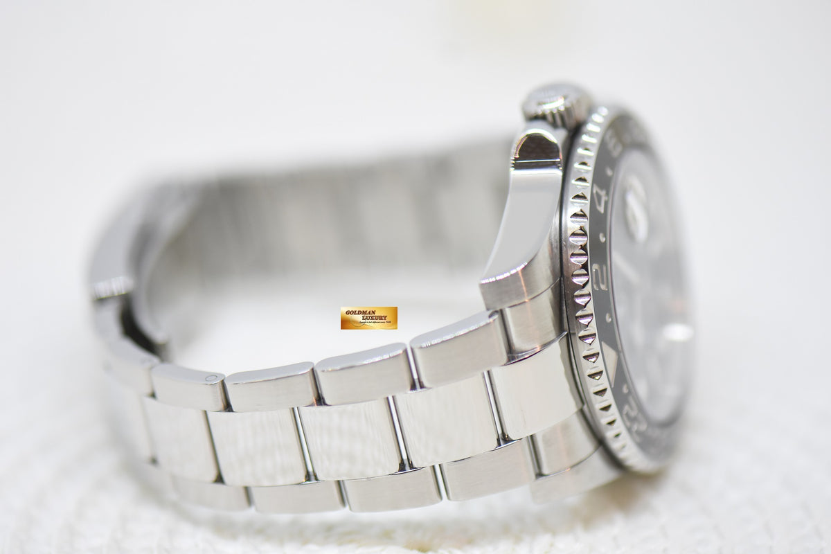 [SOLD] ROLEX OYSTER GMT-MASTER II CERAMIC BLACK STEEL IN OYSTER BRACELET 116710LN (MINT)