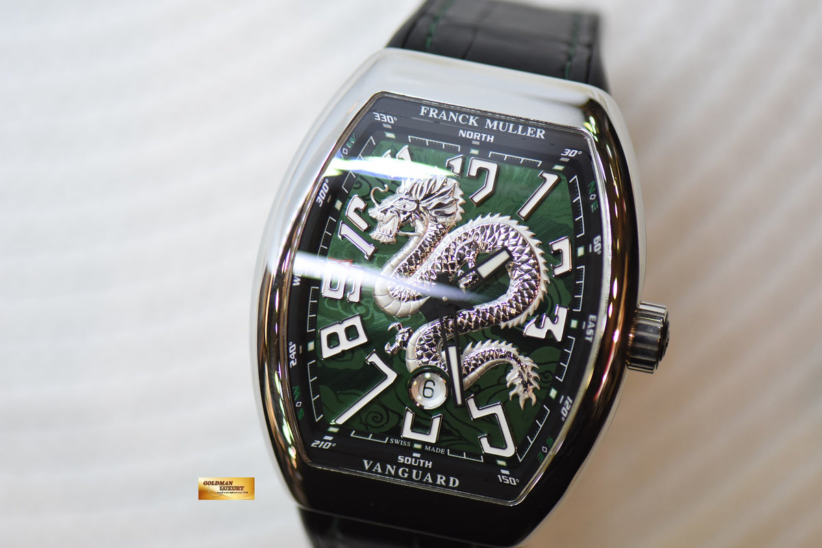 [SOLD] FRANCK MULLER VANGUARD DRAGON KING VR GREEN IN STRAP AUTOMATIC V45SCDT (MINT)