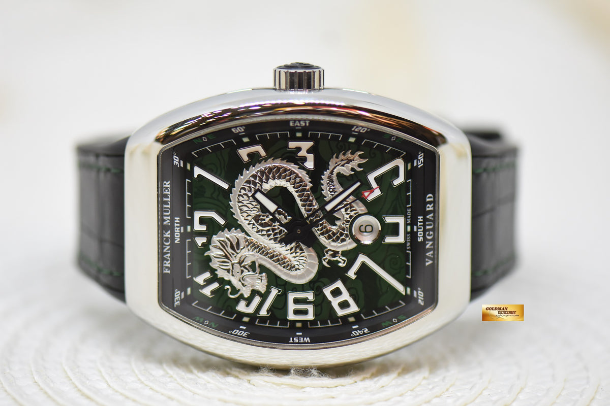 [SOLD] FRANCK MULLER VANGUARD DRAGON KING VR GREEN IN STRAP AUTOMATIC V45SCDT (MINT)