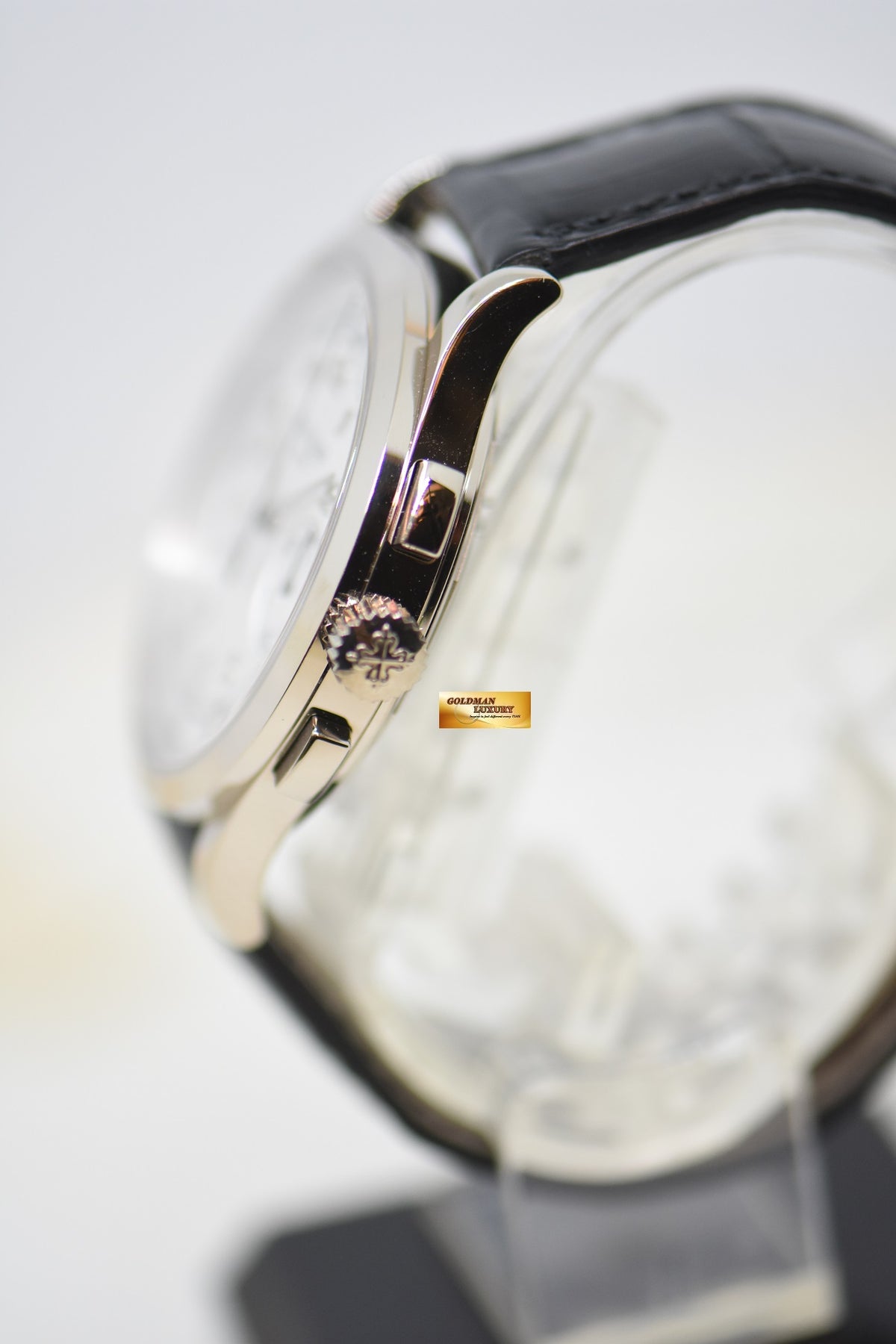 [SOLD] PATEK PHILIPPE CHRONOGRAPH 39MM 18K WHITE GOLD IN LEATHER STRAP MANUAL 5170G (MINT)