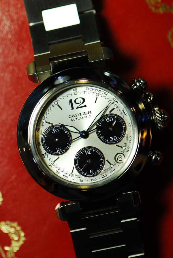 [SOLD] CARTIER PASHA SS CHRONOGRAPH DATE AUTOMATIC (NEAR MINT)