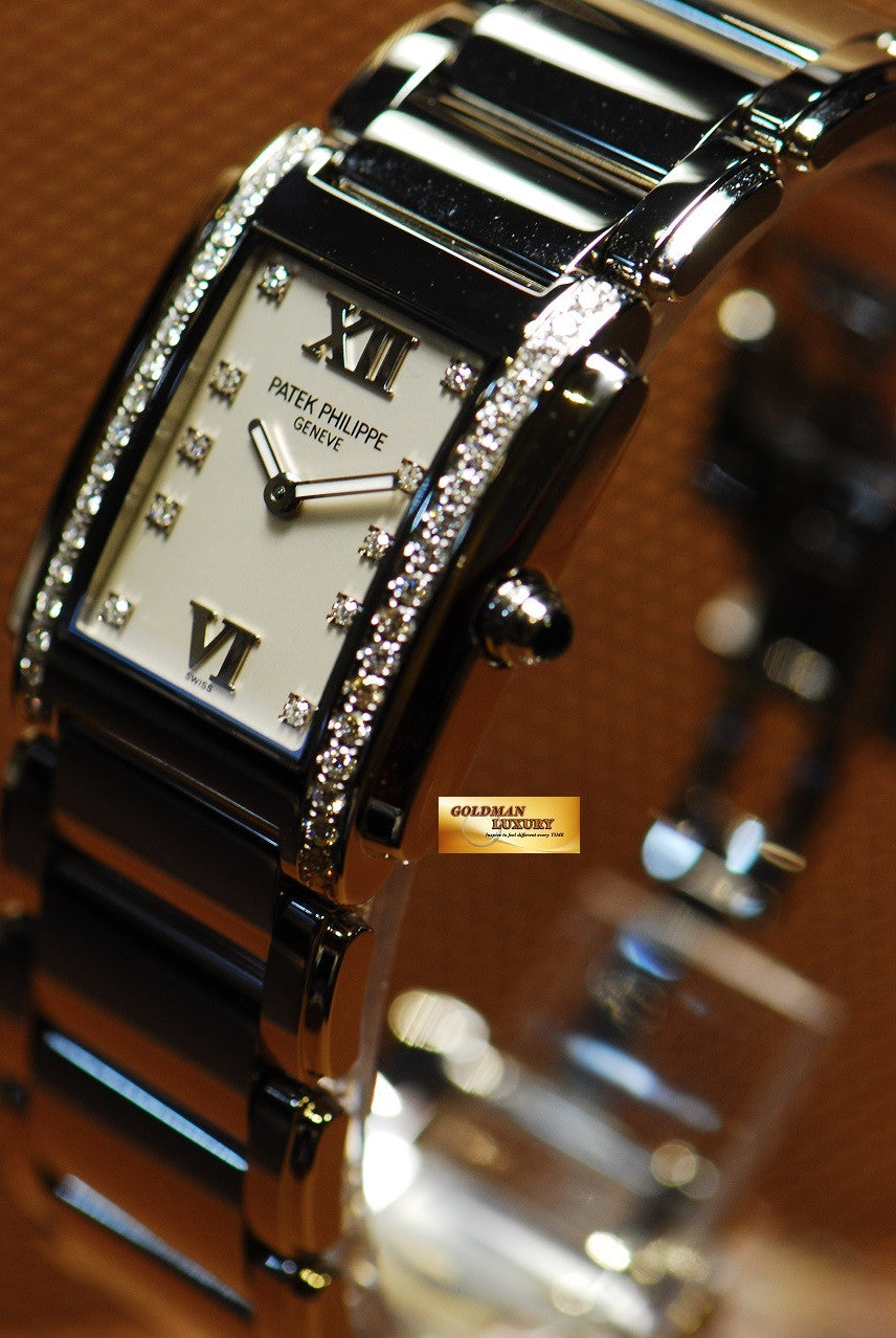 [SOLD] PATEK PHILIPPE TWENTY – 4 LADIES DIAMONDS QUARTZ (LNIB)