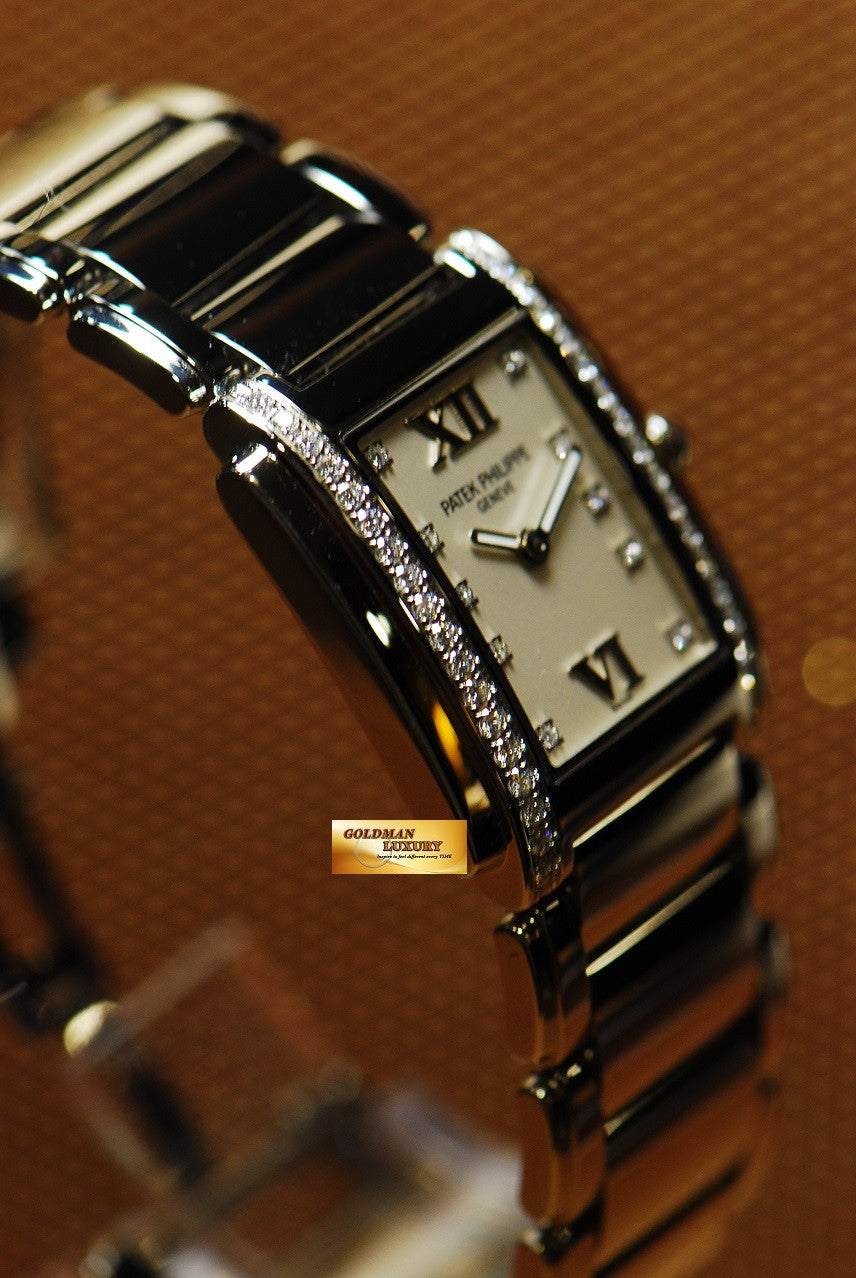 [SOLD] PATEK PHILIPPE TWENTY – 4 LADIES DIAMONDS QUARTZ (LNIB)