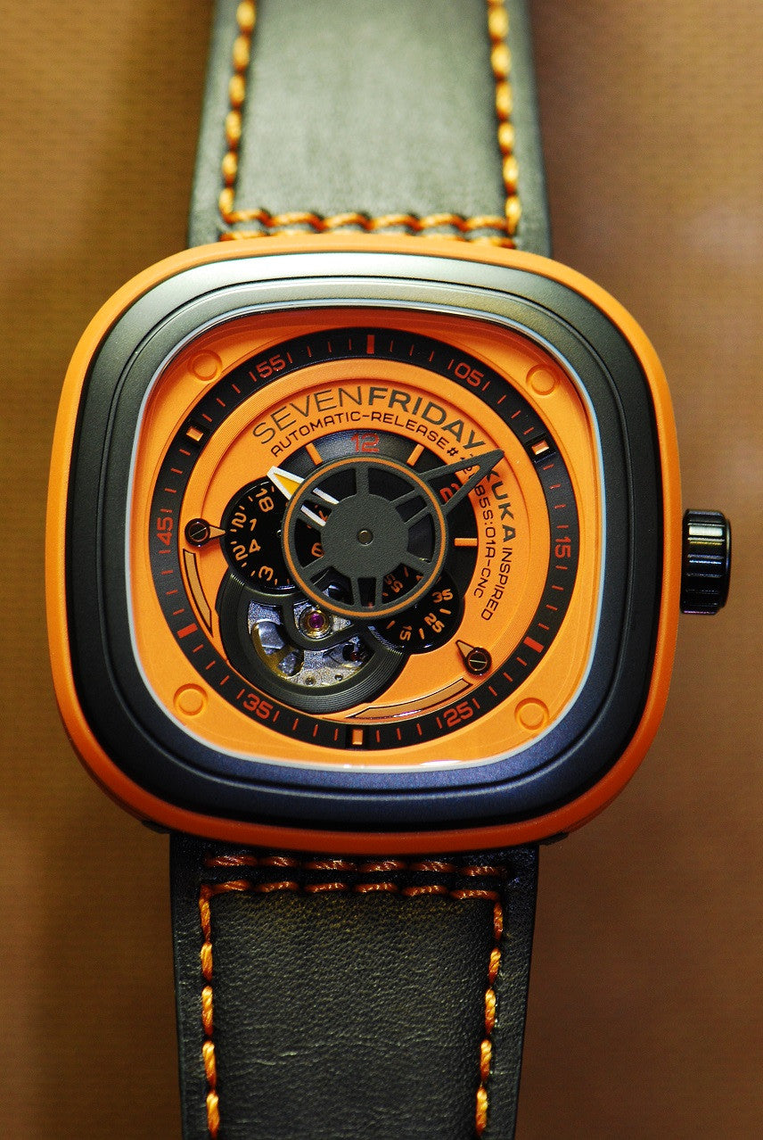 [SOLD] SEVENFRIDAY ESSENCE ORANGE AUTOMATIC P1/03 (NEW-UNWORN)