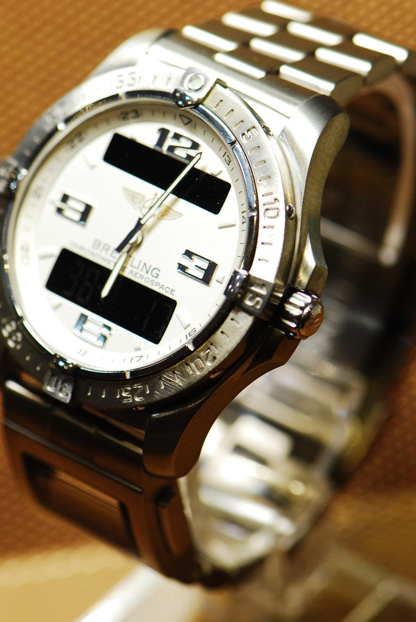 [SOLD] BREITLING AEROSPACE ADVANTAGE TITANIUM E79362 WHITE & CO-PILOT E80172 (MINT)