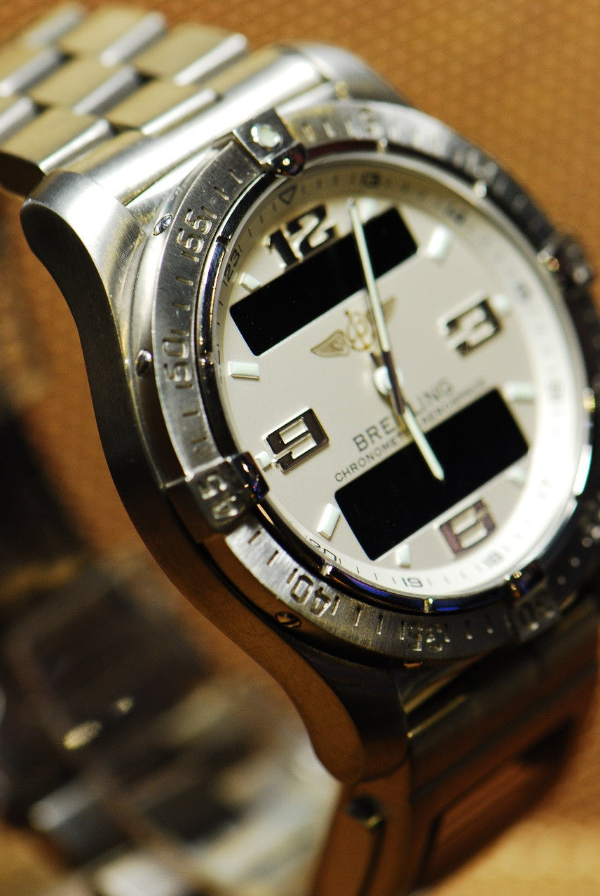 [SOLD] BREITLING AEROSPACE ADVANTAGE TITANIUM E79362 WHITE & CO-PILOT E80172 (MINT)