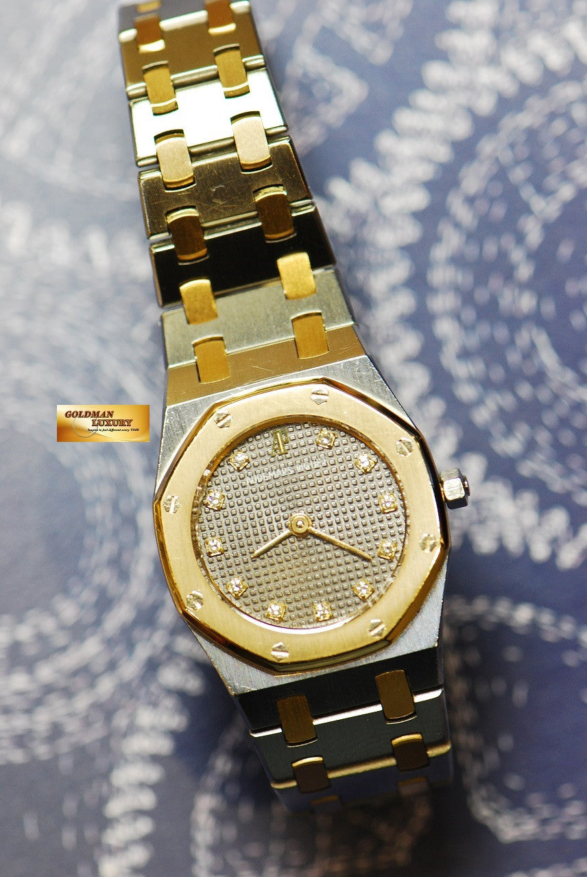 [SOLD ] AUDEMARS PIGUET ROYAL OAK LADIES HALF-GOLD 24mm DIAMONDS QUARTZ