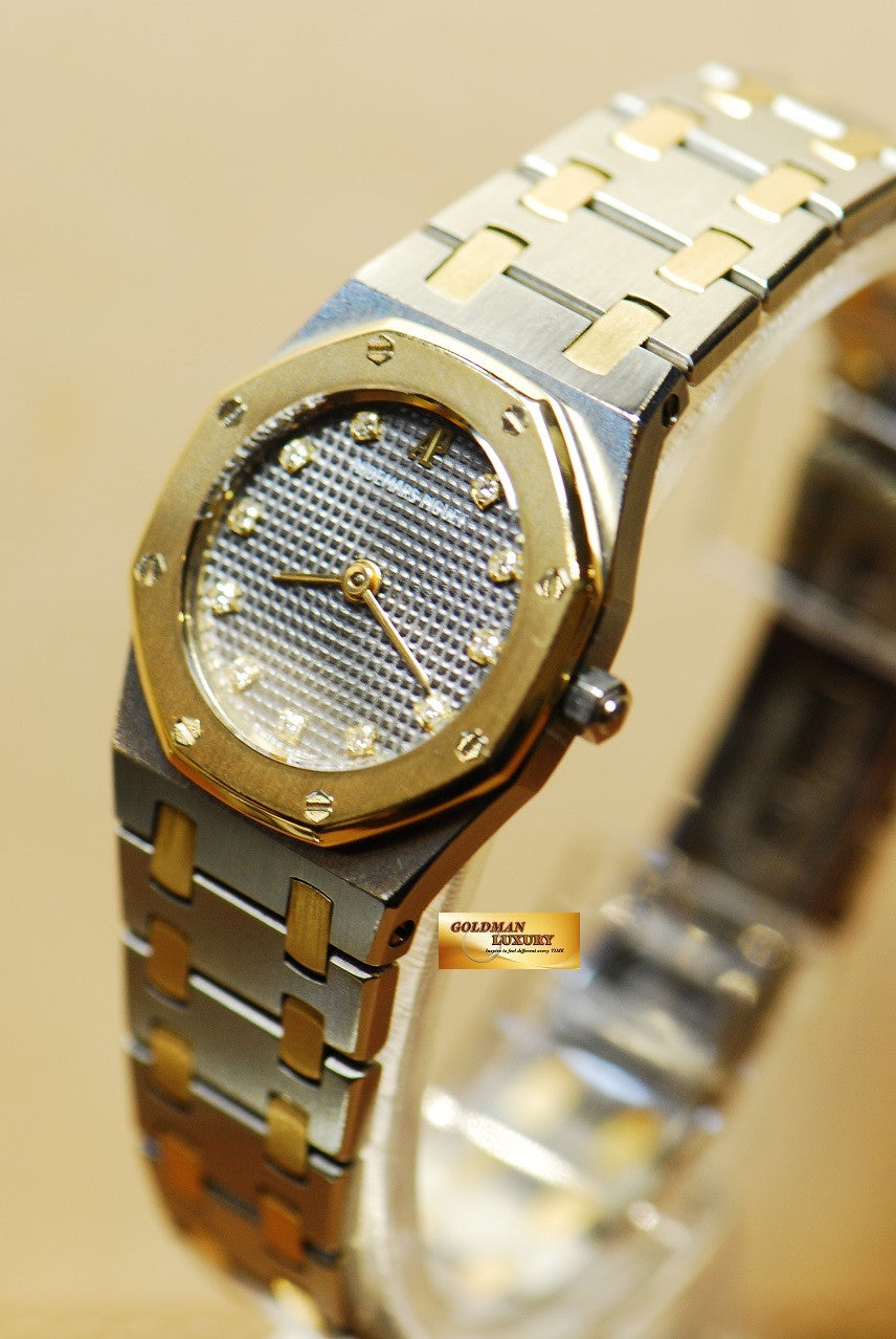 [SOLD ] AUDEMARS PIGUET ROYAL OAK LADIES HALF-GOLD 24mm DIAMONDS QUARTZ