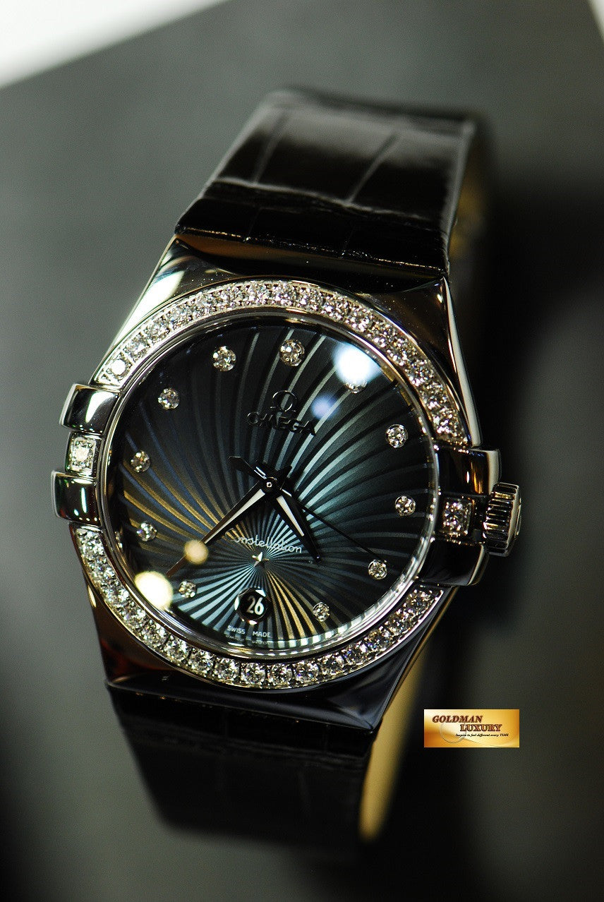 [SOLD] OMEGA CONSTELLATION DIAMONDS LADIES QUARTZ "SUNBURST" BLUE