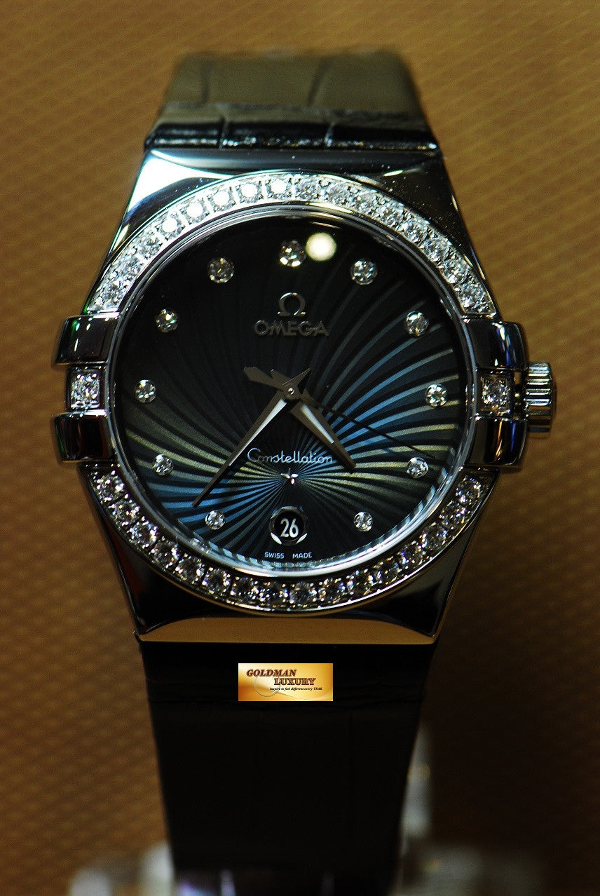 [SOLD] OMEGA CONSTELLATION DIAMONDS LADIES QUARTZ "SUNBURST" BLUE