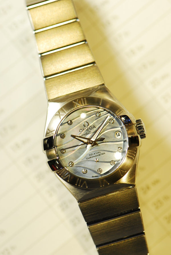 [SOLD] OMEGA CONSTELLATION DIAMONDS LADIES 27mm AUTOMATIC MOP (LNIB)