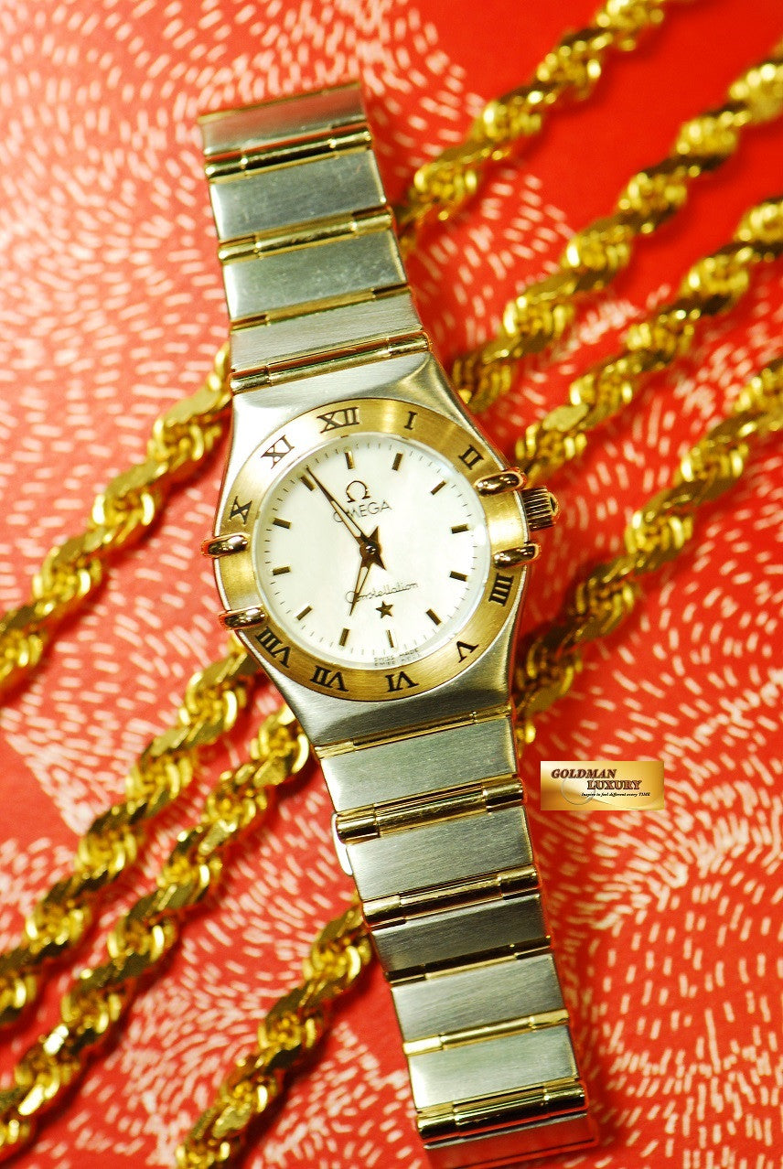 [SOLD] OMEGA CONSTELLATION 22mm LADIES SIZE MOP QUARTZ (MINT)