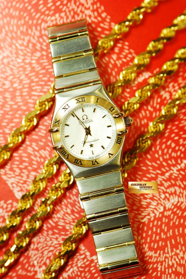 [SOLD] OMEGA CONSTELLATION 22mm LADIES SIZE MOP QUARTZ (MINT)