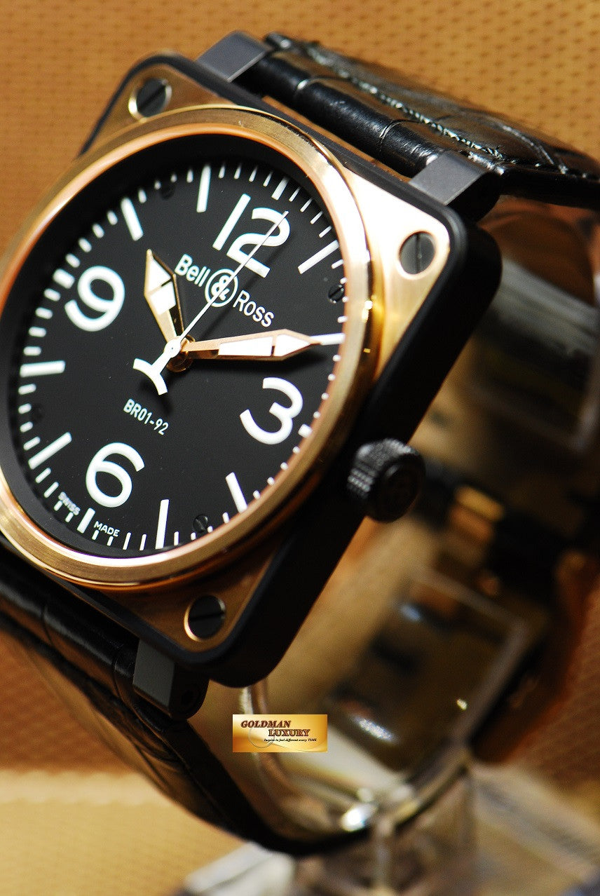 [SOLD] BELL & ROSS AVIATOR 46mm GOLD PVD BLACK AUTOMATIC