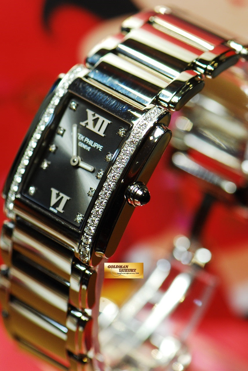 [SOLD] PATEK PHILIPPE TWENTY – 4 LADIES DIAMONDS GREY QUARTZ (NEAR MINT)
