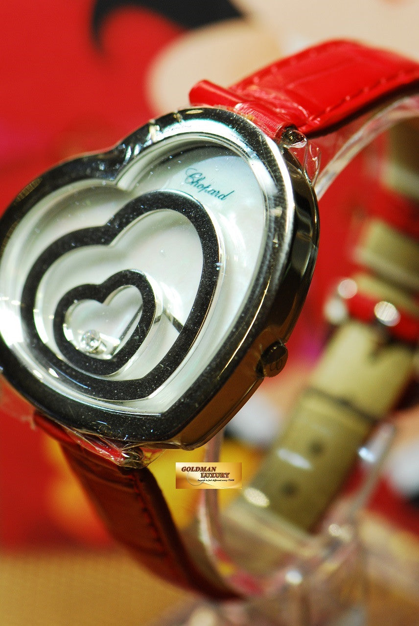 [SOLD] CHOPARD HAPPY SPIRIT LOVE 18K WHITE GOLD XL MOP QUARTZ (LNIB)