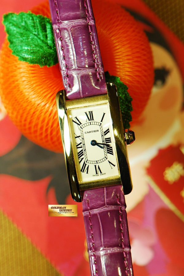 [SOLD] CARTIER TANK AMERICAINE 18K YELLOW GOLD LADIES QUARTZ (NEAR MINT)