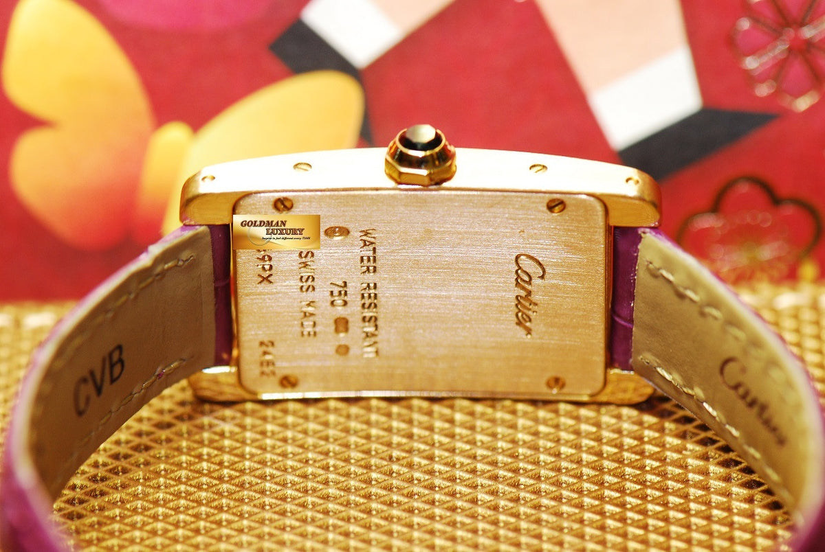 [SOLD] CARTIER TANK AMERICAINE 18K YELLOW GOLD LADIES QUARTZ (NEAR MINT)