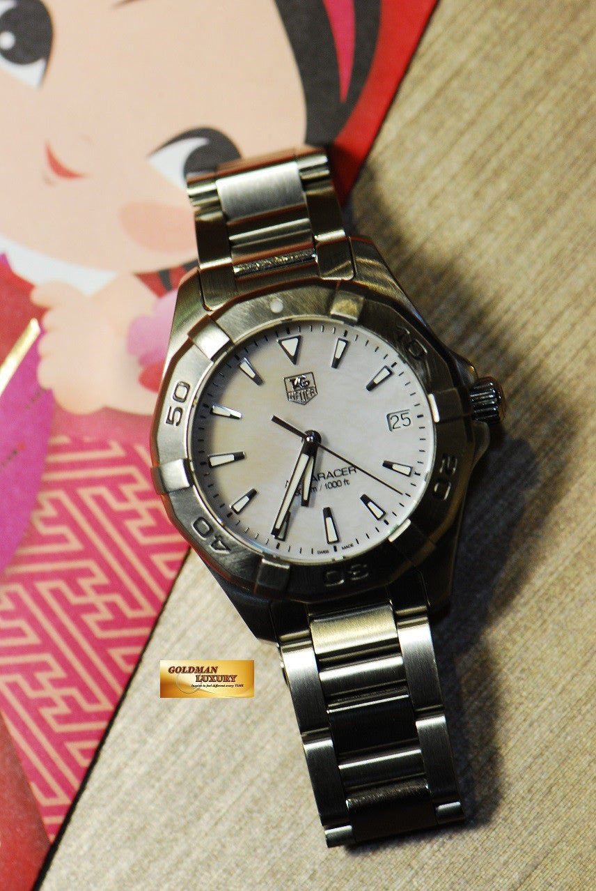 [SOLD] TAG HEUER AQUARACER LADIES MOP MIDSIZE QUARTZ (MINT)