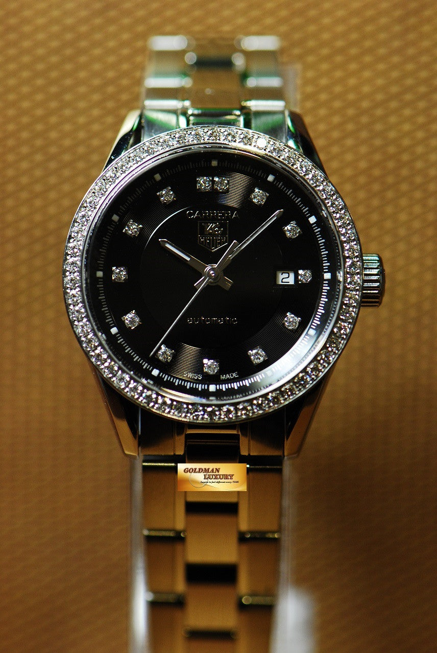 [SOLD] TAG HEUER CARRERA LADIES DIAMOND MIDSIZE AUTOMATIC