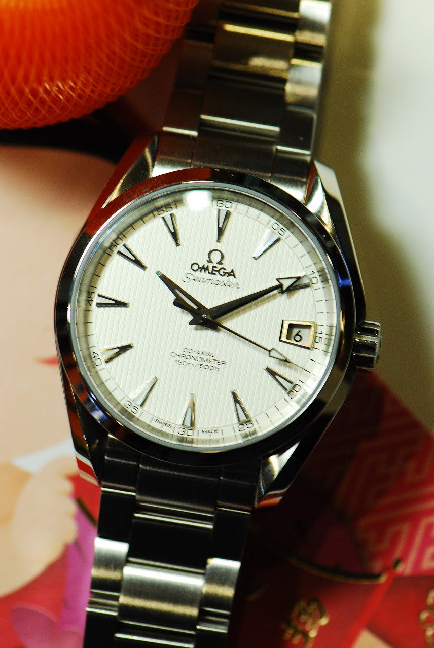 [ SOLD ] OMEGA SEAMASTER AQUA TERRA 39mm SILVER AUTOMATIC