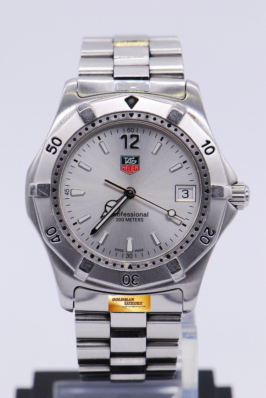 [SOLD] TAG HEUER PROFESSIONAL 2000 GENTS-SIZE SILVER QUARTZ