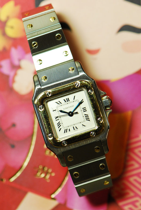 [SOLD] CARTIER SANTOS GALBEE HALF-GOLD LADIES SMALL AUTOMATIC