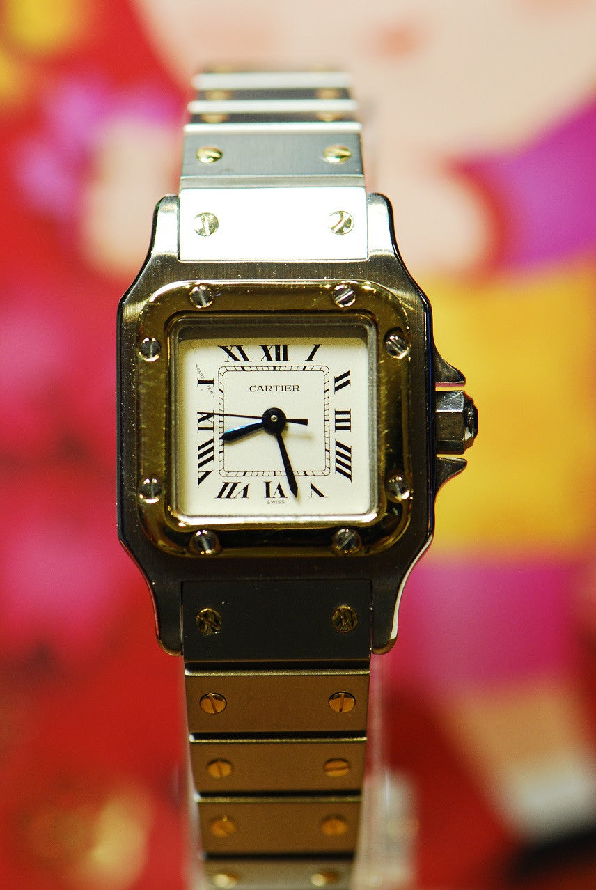 [SOLD] CARTIER SANTOS GALBEE HALF-GOLD LADIES SMALL AUTOMATIC