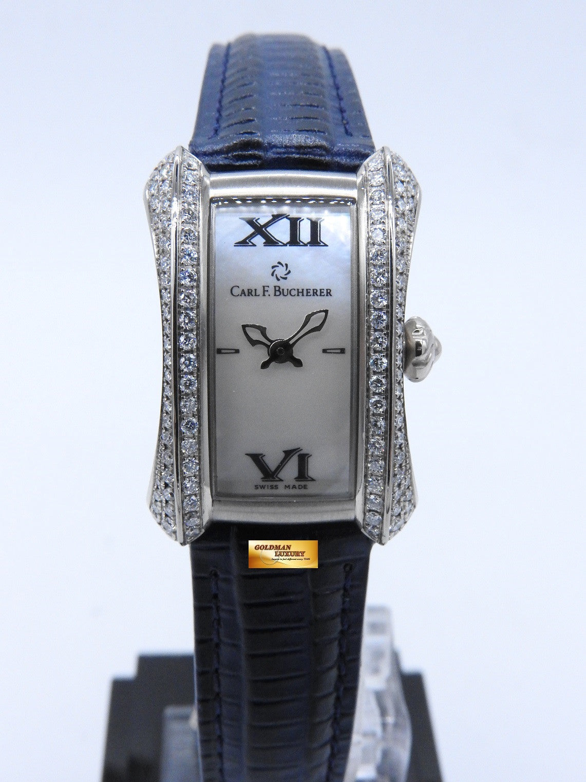 [SOLD] CARL F. BUCHERER ALACRIA LADIES 18K WHITE GOLD MOP QUARTZ (MINT)