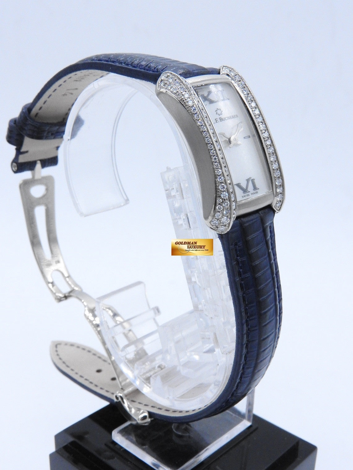 [SOLD] CARL F. BUCHERER ALACRIA LADIES 18K WHITE GOLD MOP QUARTZ (MINT)