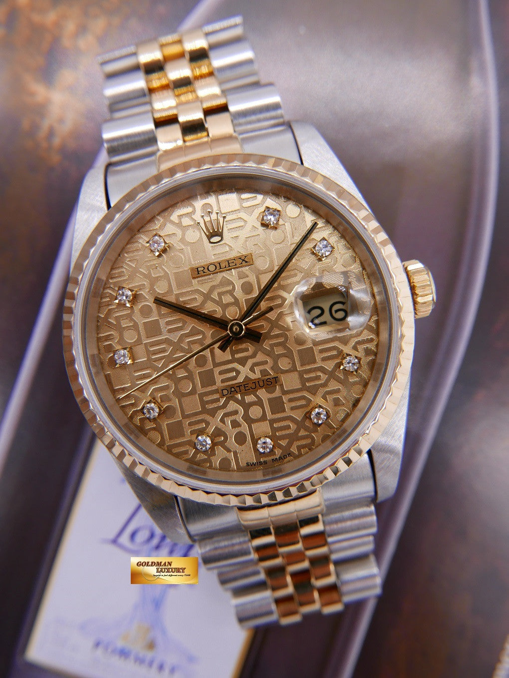 [SOLD] ROLEX OYSTER DATEJUST DIAMOND COMPUTER DIAL HALF-GOLD Ref 16233 (NEAR MINT)