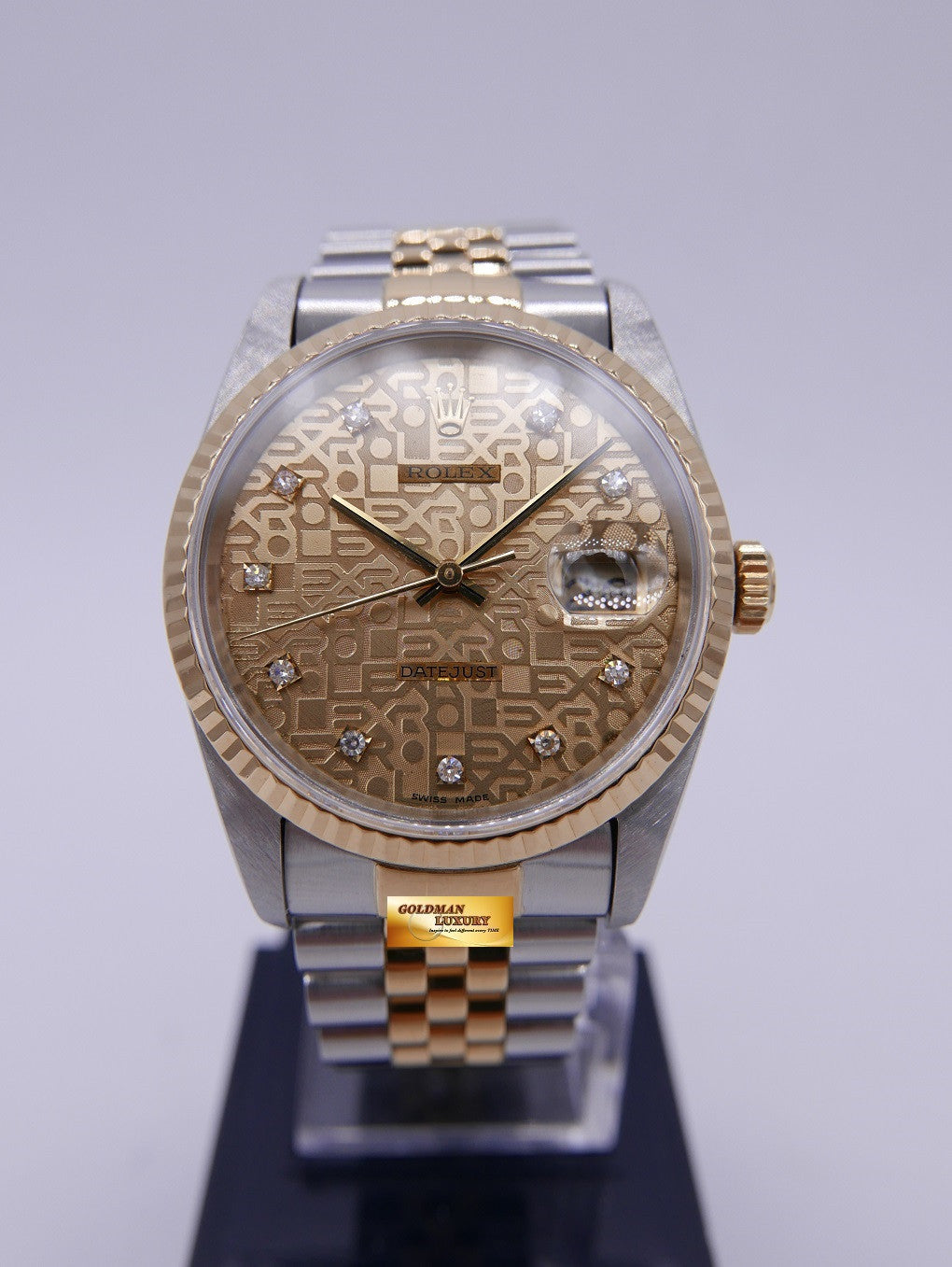 [SOLD] ROLEX OYSTER DATEJUST DIAMOND COMPUTER DIAL HALF-GOLD Ref 16233 (NEAR MINT)