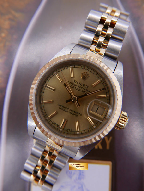 [SOLD] ROLEX OYSTER DATEJUST 26mm LADIES HALF-GOLD Ref : 69173