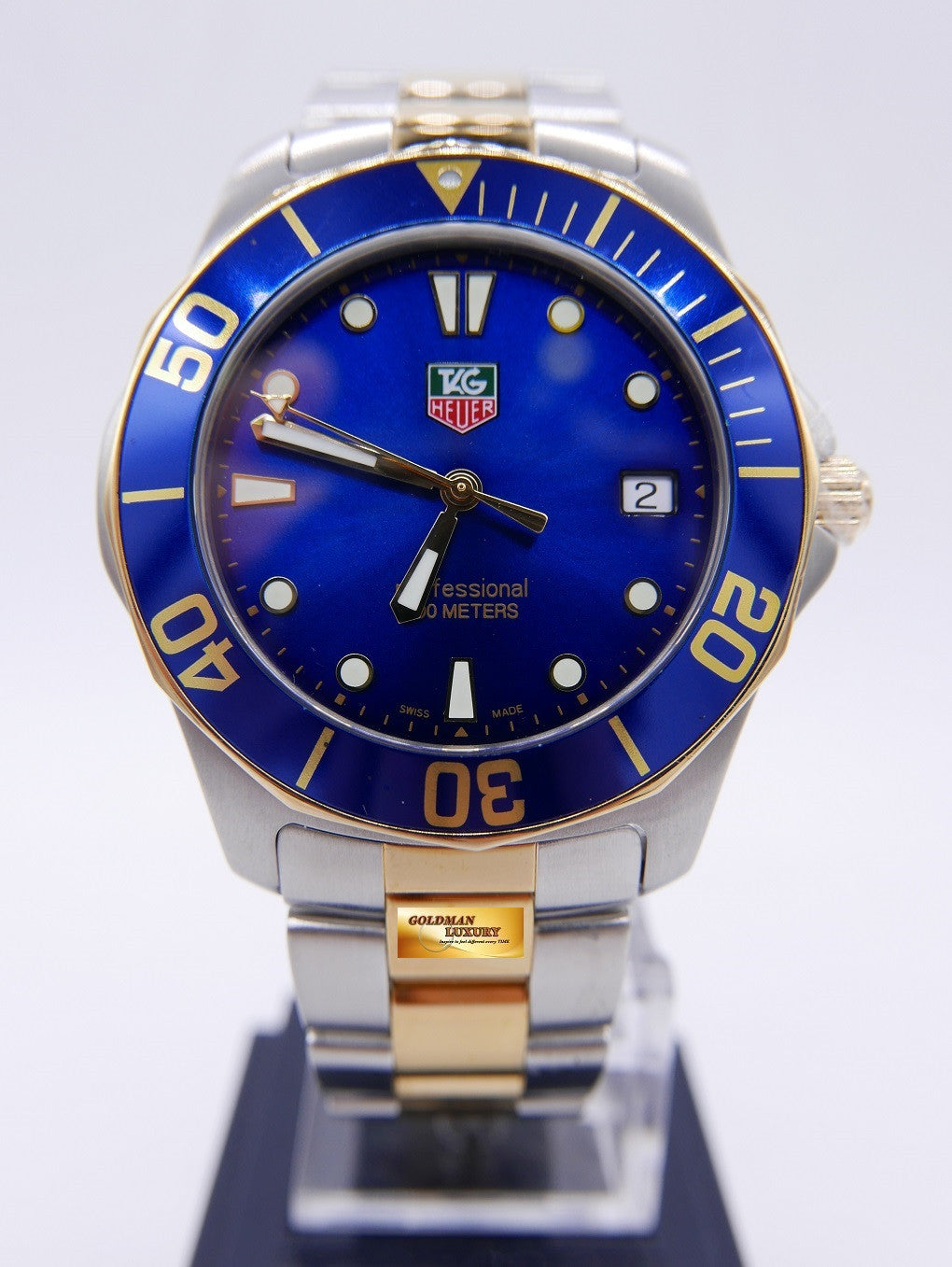[SOLD] TAG HEUER AQUARACER HALF-GOLD BLUE QUARTZ