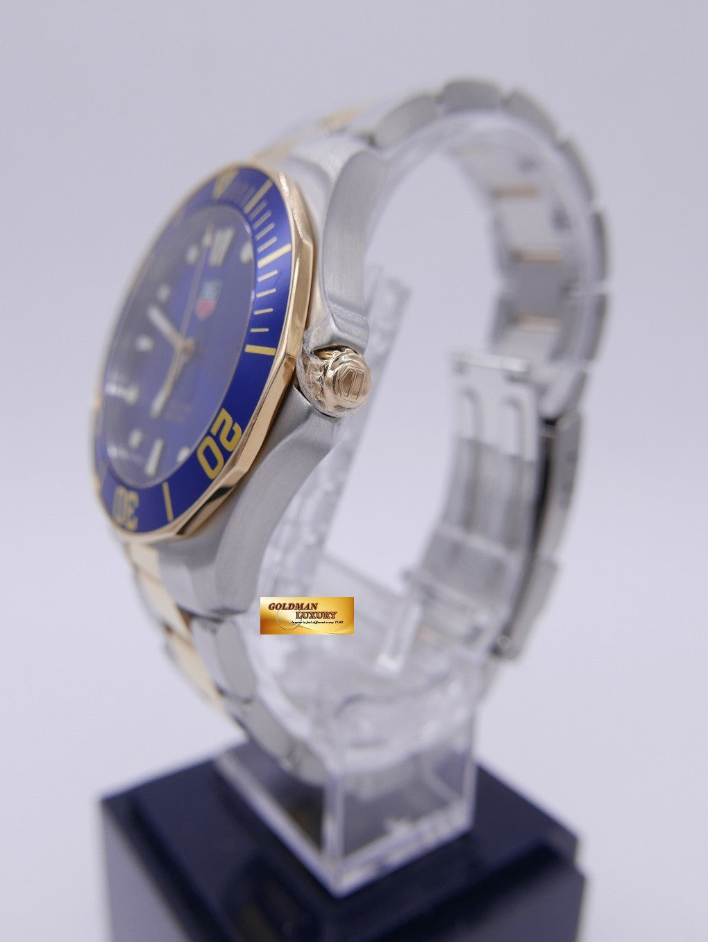[SOLD] TAG HEUER AQUARACER HALF-GOLD BLUE QUARTZ