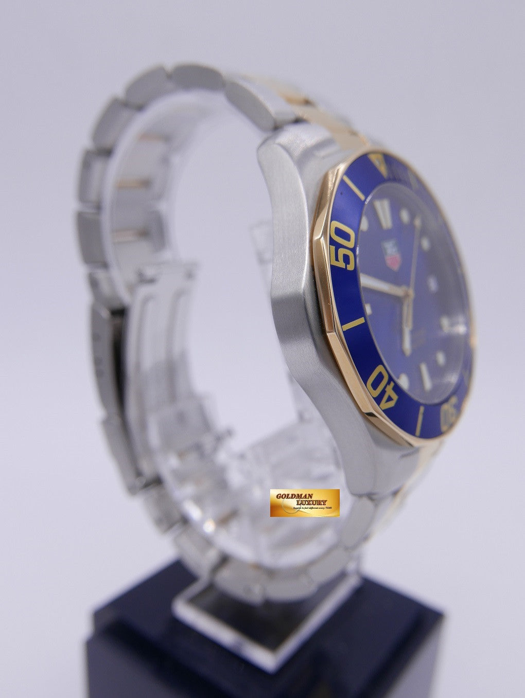 [SOLD] TAG HEUER AQUARACER HALF-GOLD BLUE QUARTZ