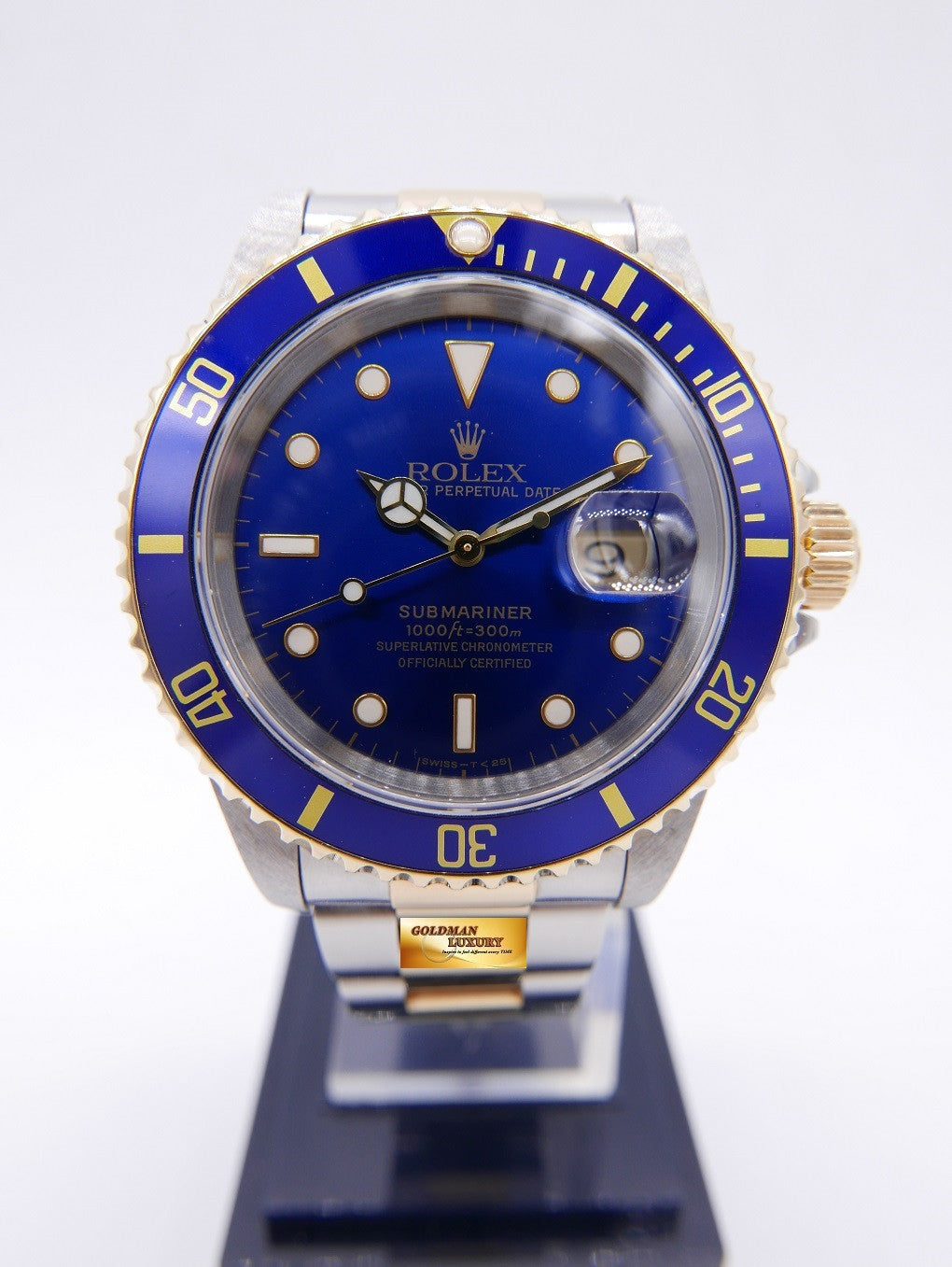 [SOLD] ROLEX OYSTER SUBMARINER HALF-GOLD BLUE Ref 16613 AUTOMATIC