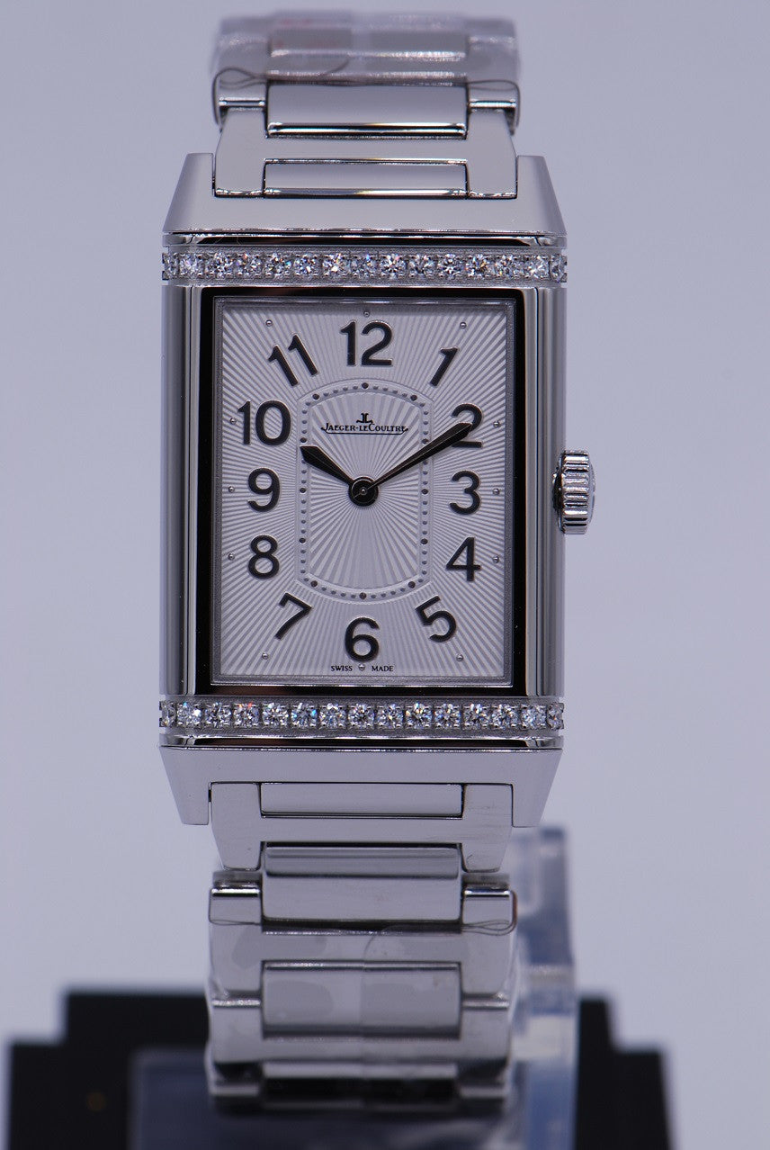 [SOLD] JLC REVERSO GRANDE LADIES SS ULTRA THIN DIAMOND MANUAL
