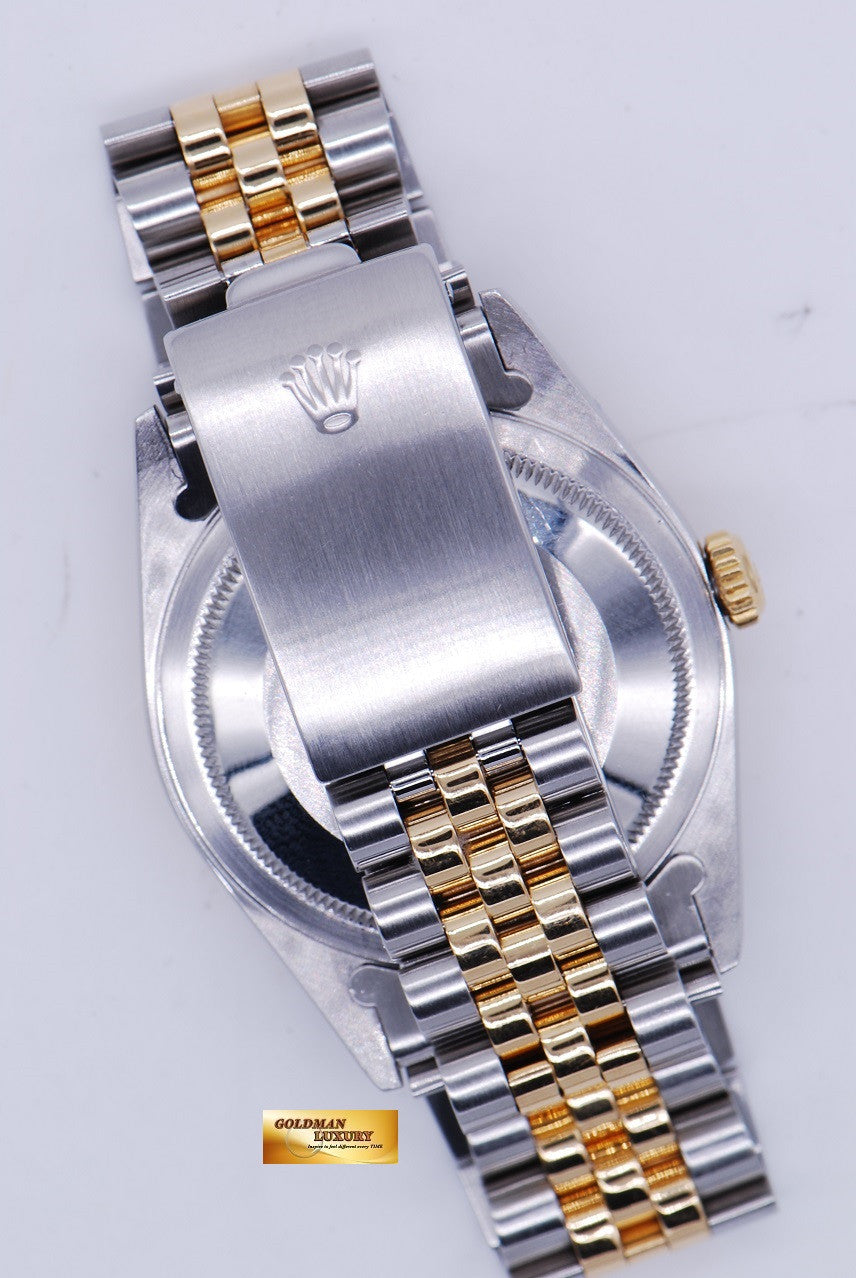 [SOLD]  ROLEX OYSTER DATEJUST 36mm GENTS HALF-GOLD ROMAN DIAL Ref : 16233 (NEAR MINT)