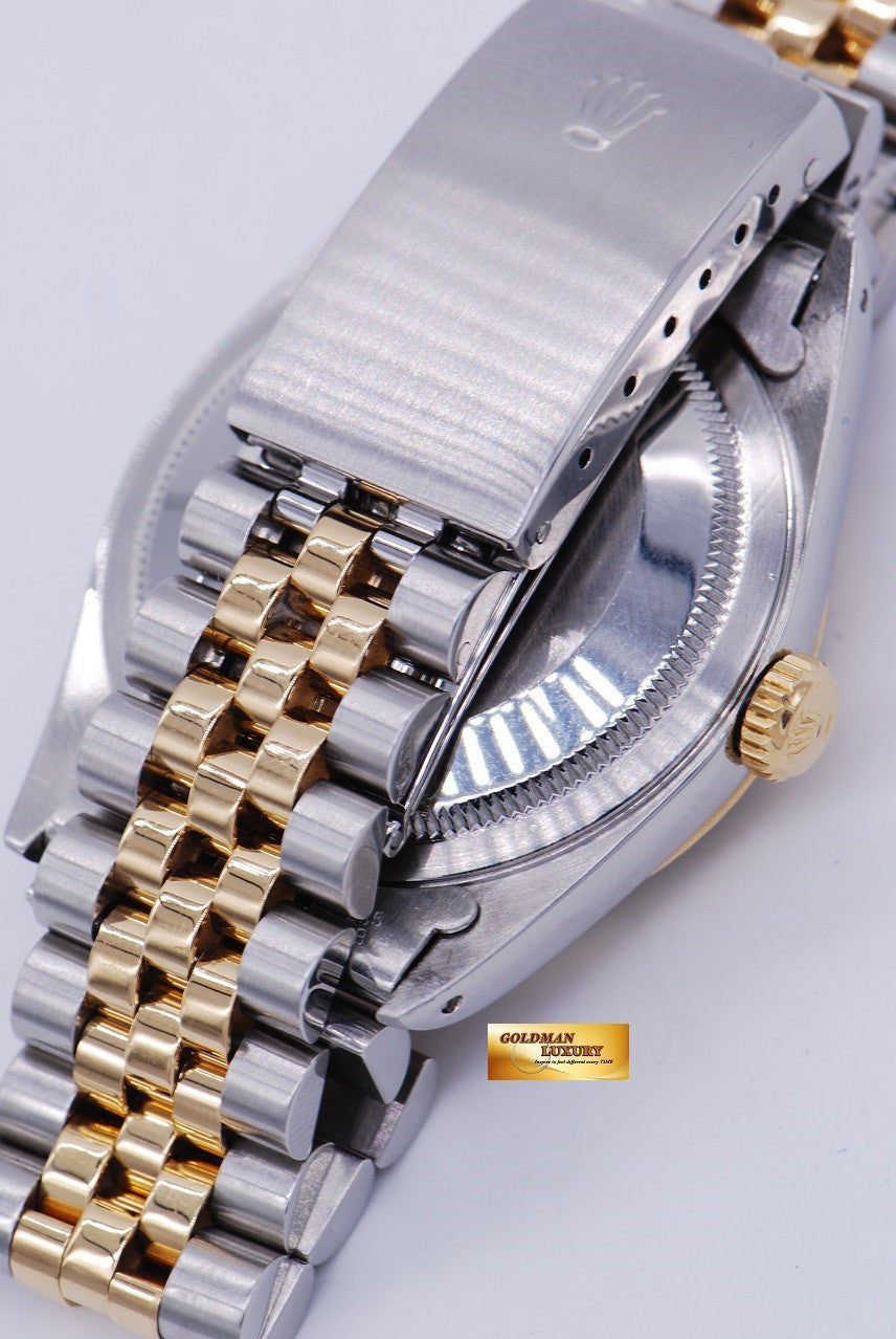 [SOLD]  ROLEX OYSTER DATEJUST 36mm GENTS HALF-GOLD ROMAN DIAL Ref : 16233 (NEAR MINT)